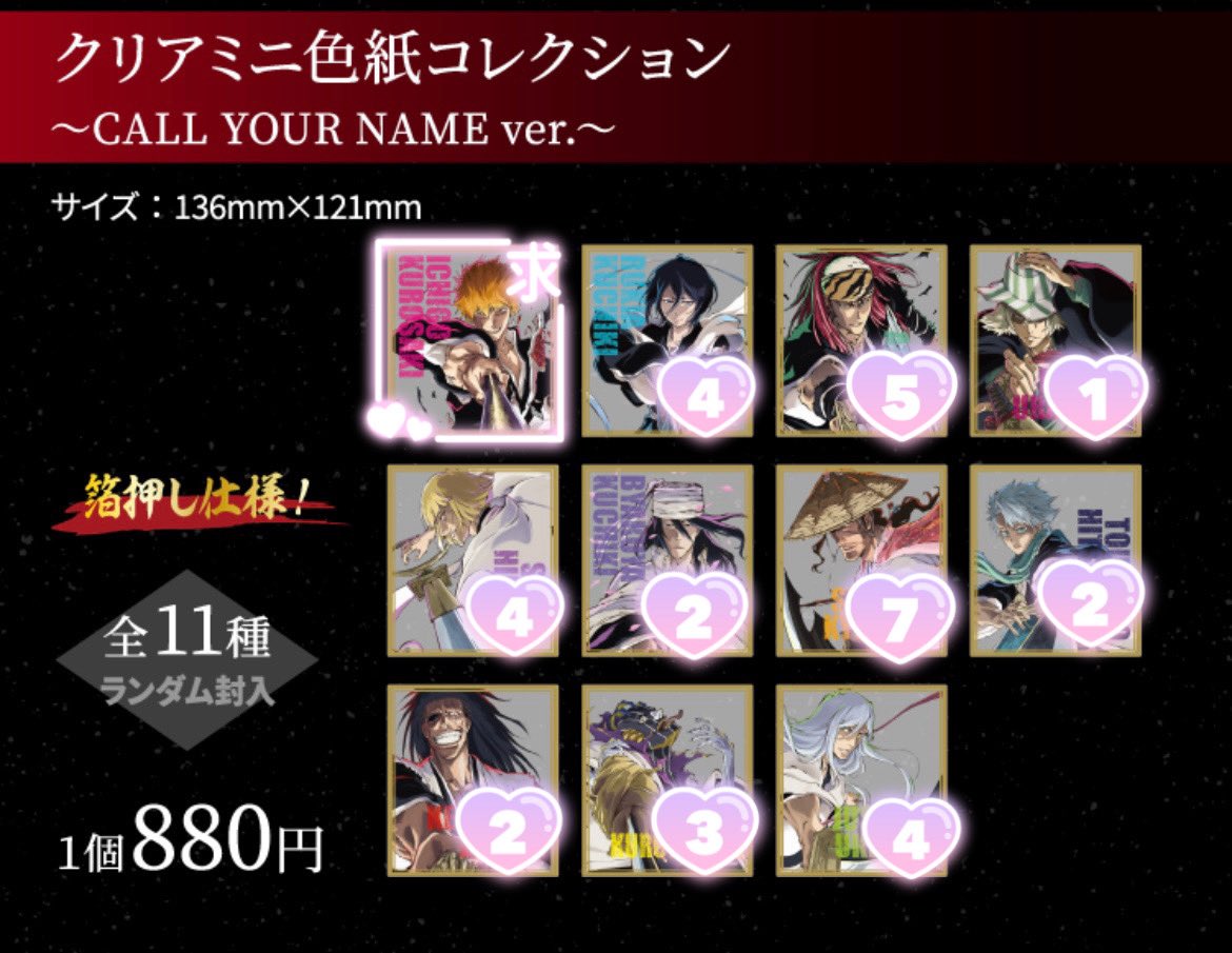 BLEACH WORLD CYN 浦原 缶バッジ クリア色紙 6点 新品未使用 BLEACH WORLD CYN 浦原 缶バッジ クリア色紙 6点 新品未使用