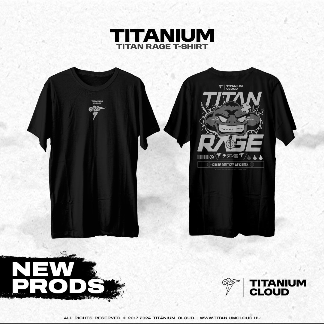 🌩️x👕Korábban is voltak már Merch cuccaink. De szerintünk ezek most eléggé menőek lettek. Nemsokára készülnek az első darabok...  

Nektek hogy tetszik, felkapnátok?

#TCE #shirt #merch #titan #rage