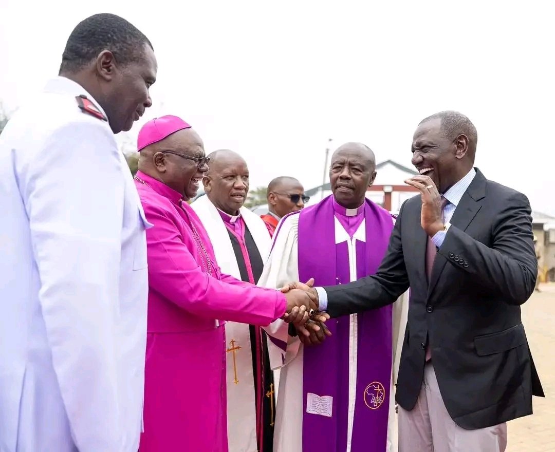 Happening Now

President William Ruto attending the Installation of Bishop Benjamin Kalanzo, AIC Bomani, Machakos. CS Alfred Mutua, Governor Wavinya, PS Terry Mbaika, MPs Kawaya and Caleb Mule among the leaders present.