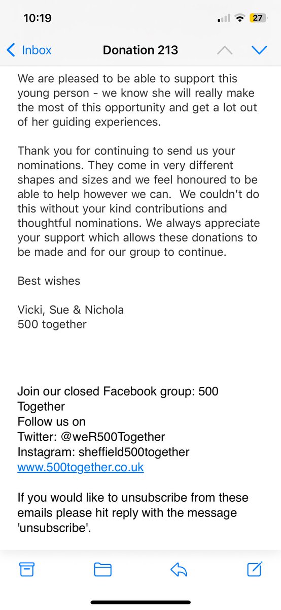 Literally helping to guide a young person’s life in the right direction. Thank you.