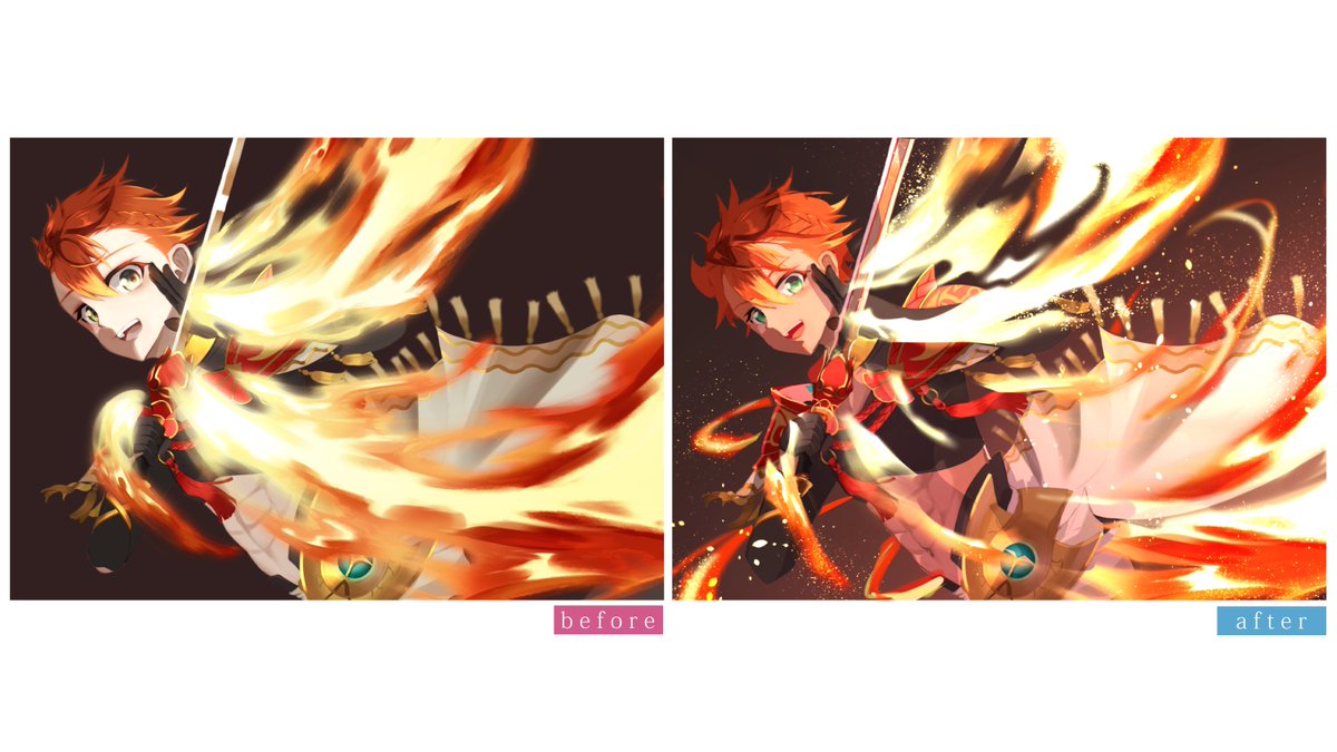 dennryuurai's tweet image. 【イラスト添削依頼】
かっこいい『炎のエフェクト』を描くコツ
sessaにて添削させていただきました!!
より細かい説明はHPからどなたでも見れますので気になる方はぜひご覧ください。 sessa.me/ja/note/3356#s…