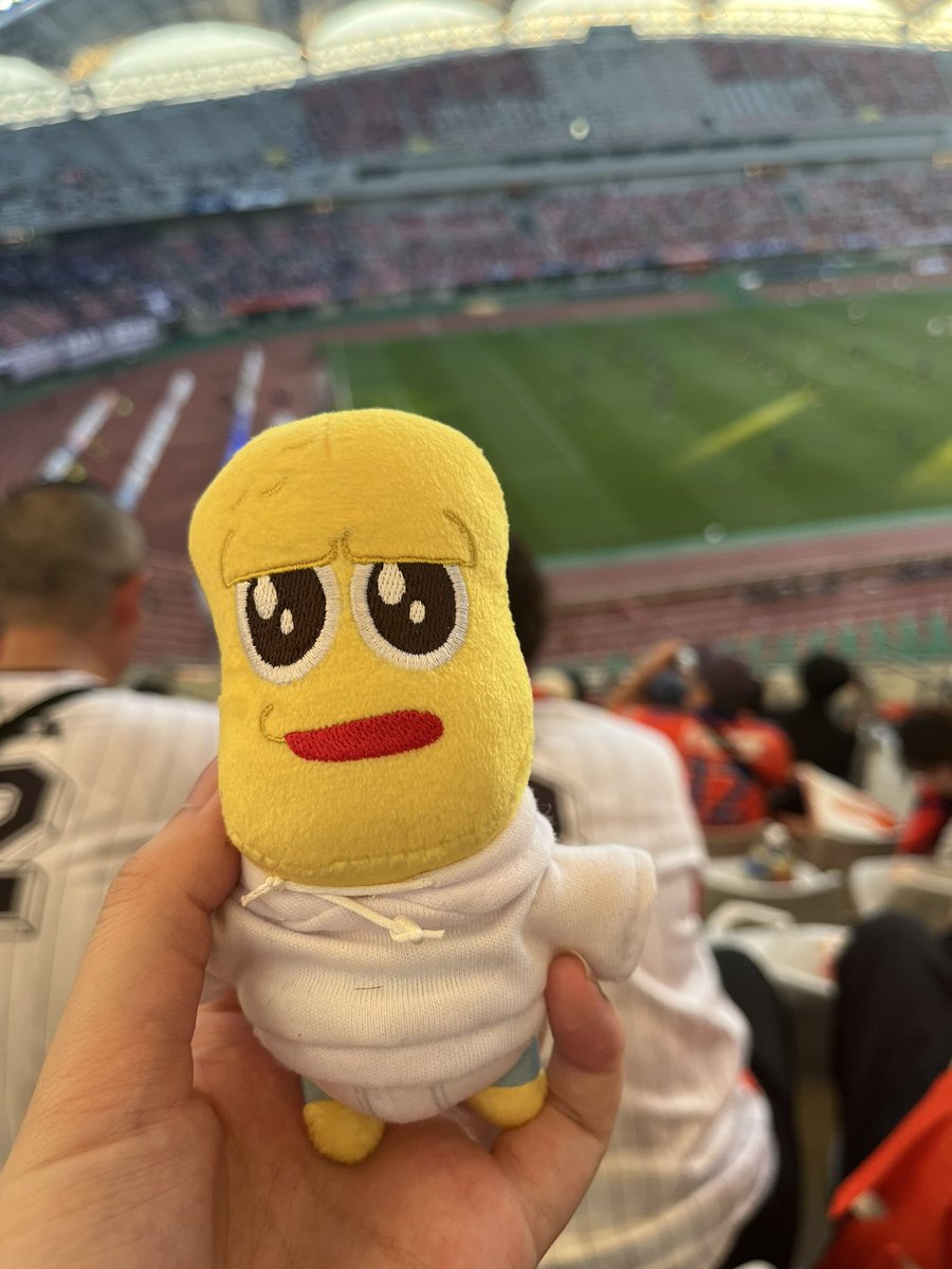 🥜くんとアルビレックスのサッカー観戦