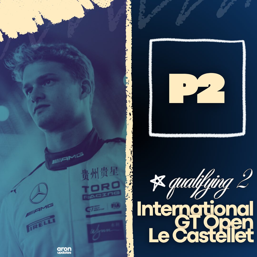 aron_updates's tweet image. 🏎️ | Flying in France! 🚀🇫🇷
This morning, Ralf got behind the wheel for the second qualifying session at Le Castellet and he drove the car to P2! 💪
This gives them a great starting position for this afternoon’s race, so make sure to tune in via YouTube at 1:30 PM local time.