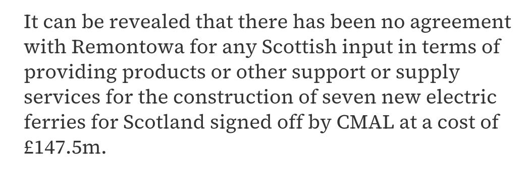 In the week that John Swinney reveals his new strategy for independence, it transpires his government failed to ensure Scotland received a penny from £350 million worth of Ferry contracts.

This from a government who claim to have a ‘Green Industrial Strategy’.
