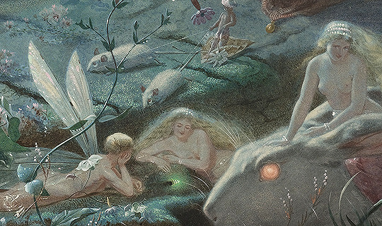 pmamtraveller's tweet image. John Simmons - A Midsummer Night's Dream (details)