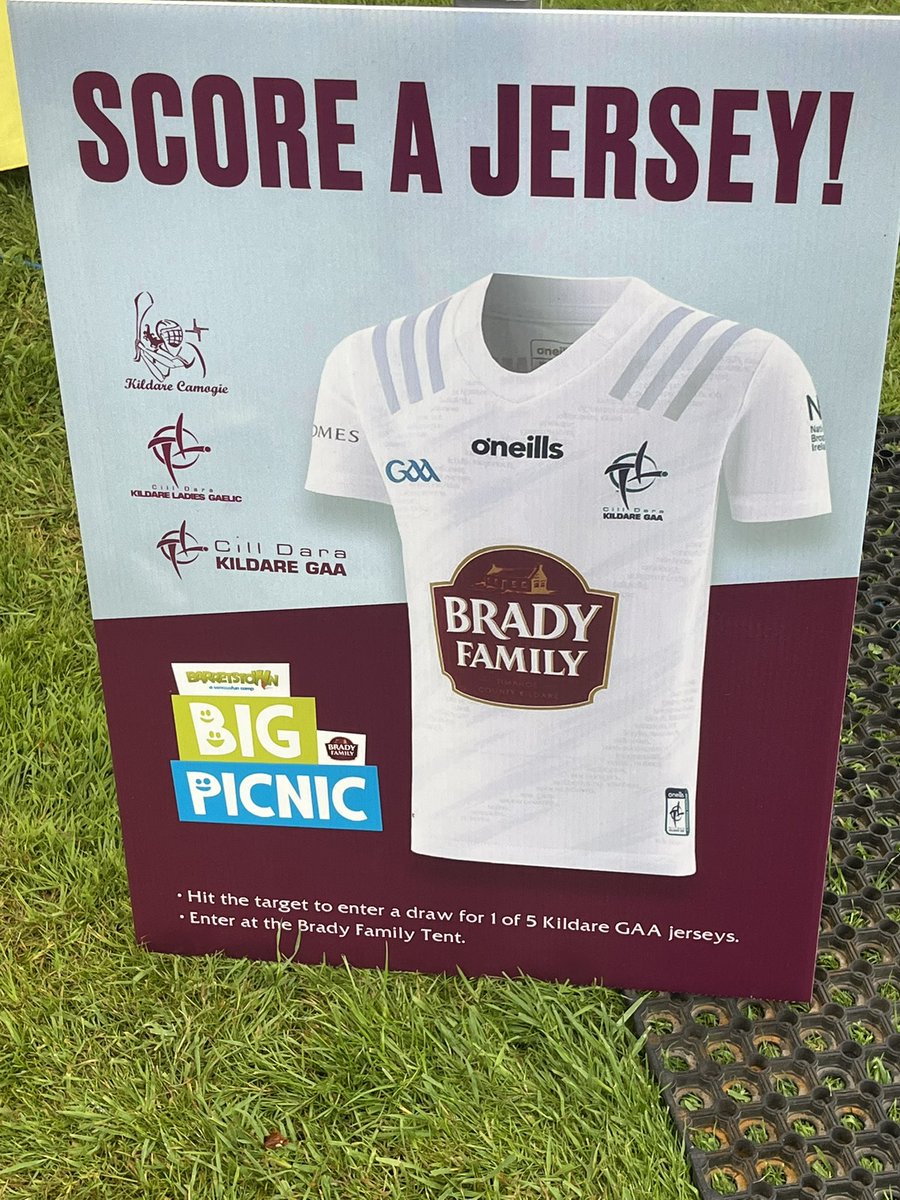 Great to be able to support Barretstown Big Picnic today all ready to go why not drop by and give yourself a chance to score a jersey &amp; show off your skills #funskillsfriends <a href="/KildareGaaCandG/">Kildare GAA Coaching & Games</a> <a href="/KildareGAA/">Kildare GAA</a> <a href="/KildareLGFA1/">Kildare LGFA</a> <a href="/KildareCamogie/">Kildare Camogie</a> <a href="/bradyfamilyham/">Brady Family</a> <a href="/Barretstown/">Barretstown</a>