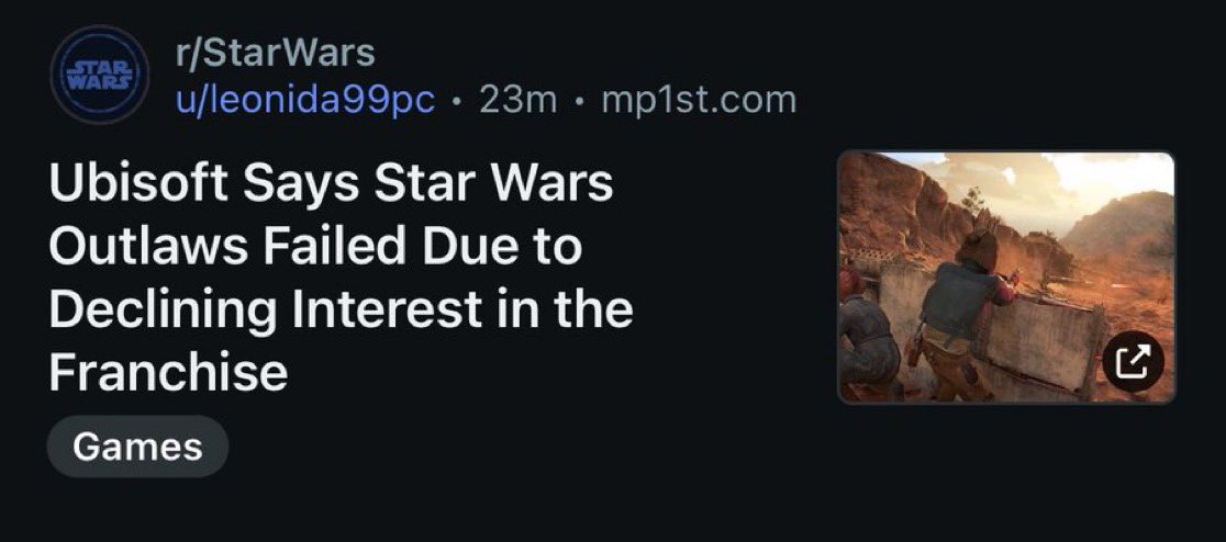 SirSnipeyy's tweet image. Yeah cause Andor and Battlefront 2 have been doing so horribly lately
