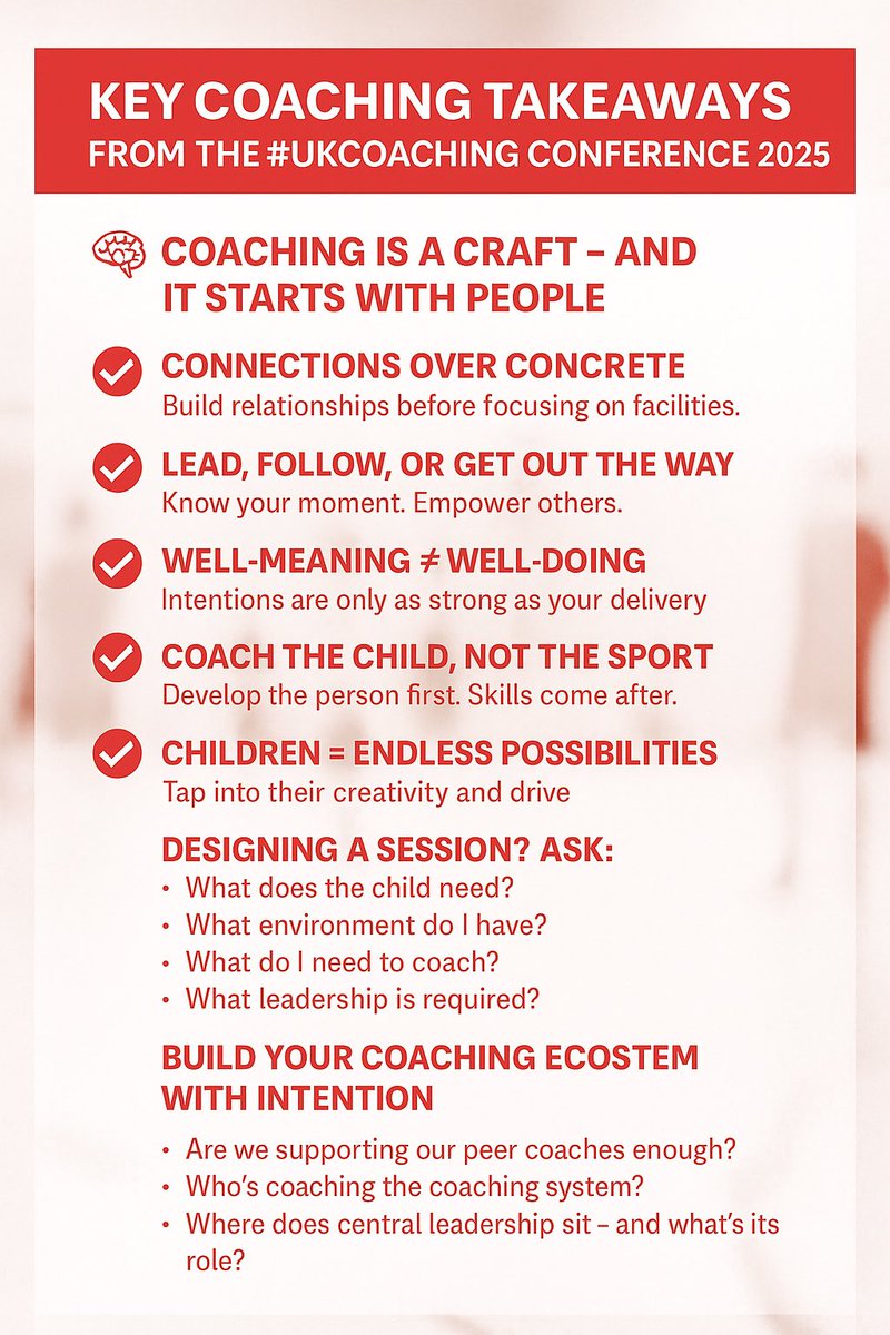 simon_hodge1's tweet image. 🧠 As I reflect on the brilliant 2025 @_UKCoaching #UKCoachingConference at Leeds Beckett University listening to exceptional guest speakers and panellists I thought I would share some of my key insights and takeaway points around the coaching system 👇
@SundayShare10