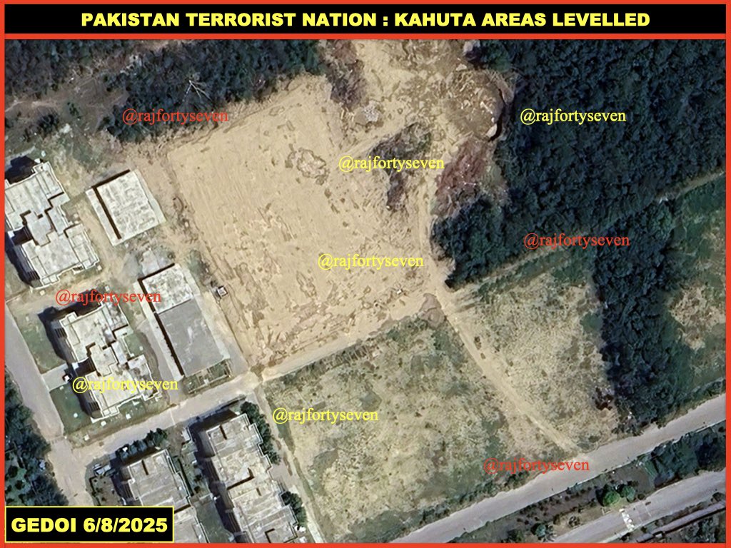 rajfortyseven's tweet image. #Pakistan #TerroristNation increasing #nuclear capacity.
#ITYS.
Area clearing observed at #Kahuta #KRL possibly for construction.
#Pakistani people must understand #MullaAsim can’t stop #India.
#Kahuta was NEVER a target this time.
Go check it out.