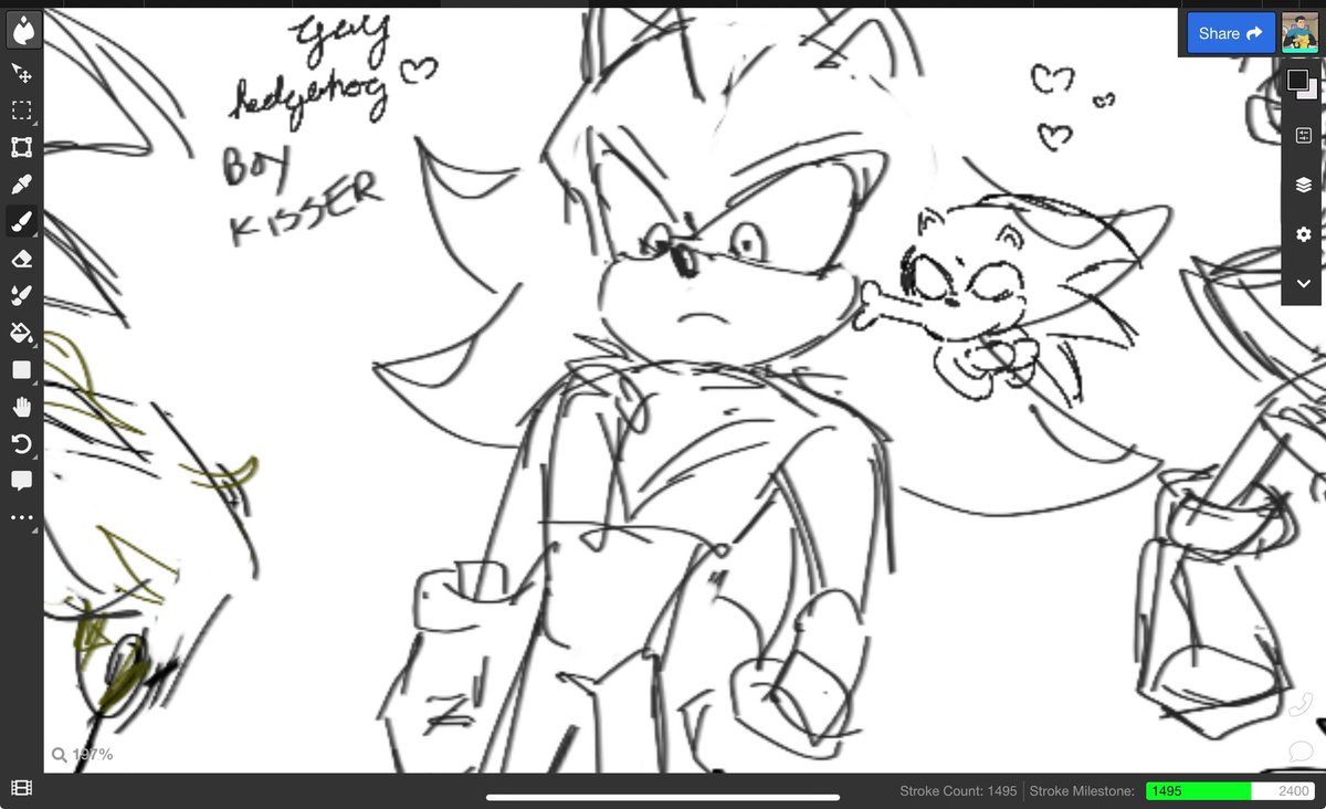 Magma doodles with my sister (she drew sonic) #ShadowTheHedgehog #sonadow