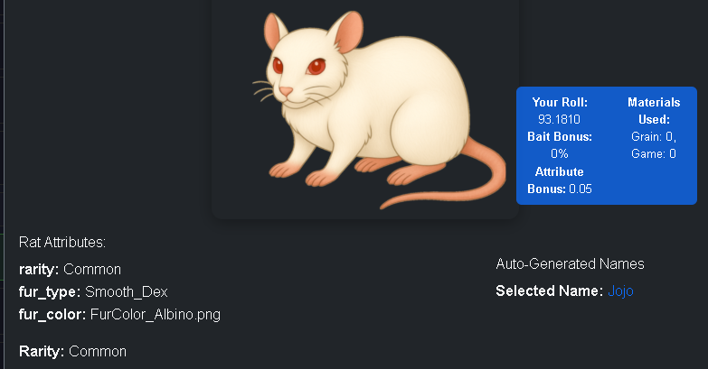 CryptoCrushRPG's tweet photo. Minting rats is coming back.
After some question about what to feed them(with the new inventory system) we're bringing back catching rats.
These valuable little pets mint for free if you can catch one.
#CryptoCrush #NFT #NFTCommunity #play2earn #CryptoGiveaway https://t.co/XzpGc0MLEi