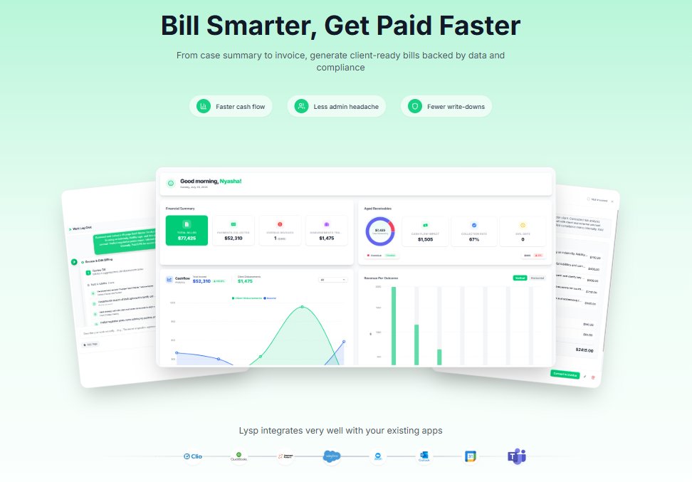 For the past few months, I’ve been working closely with a few law firms to shape and build Lysp.io. Tomorrow, I will be officially launching it to the public.