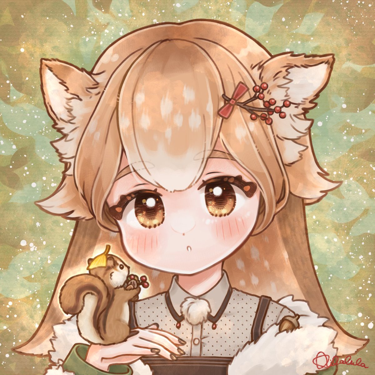 Kilalula_live2d's tweet image. Live2D関係ない過去絵ですが
 ケモ耳もふもふが大好きです💞
#3連休はフォロワーが増えるらしい
