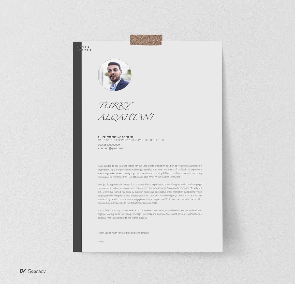 الخطاب التعريفي | Cover Letter يساعدك الخطاب التعريفي على التميز عن المنافسين. فهو يوفر لك فرصة لتقديم شرح موجز للسبب الذي قد يجعلك مناسبًا تمامًا للشركة والوظيفة. نقوم بإعداده وتصميه لك باحترافية عالية.
للتواصل واتساب: 966550522594+