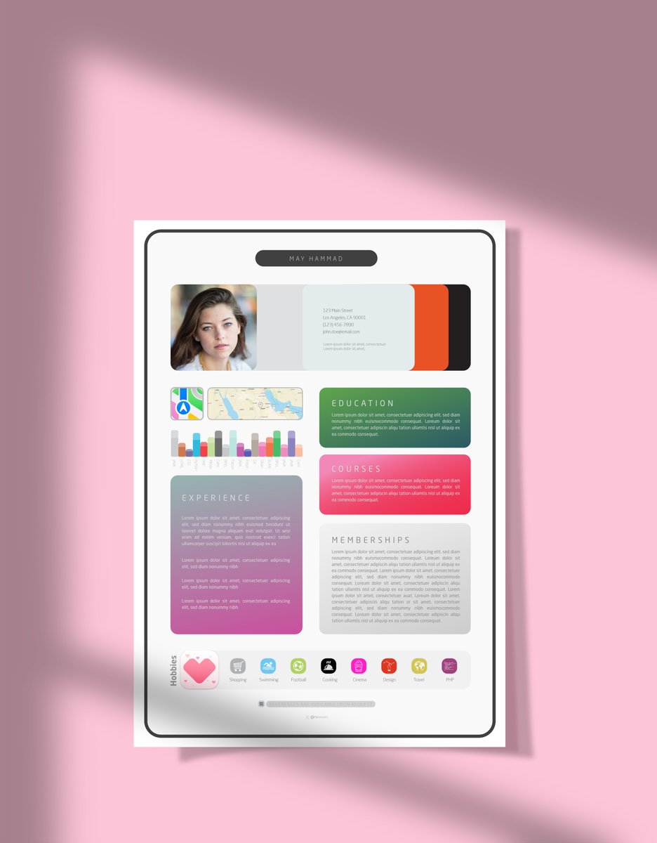 تصميم سيرة ذاتية مبتكر مستوحى من التصميم الأنيق لهواتف الأيفون.
للتواصل واتساب: 966550522594+