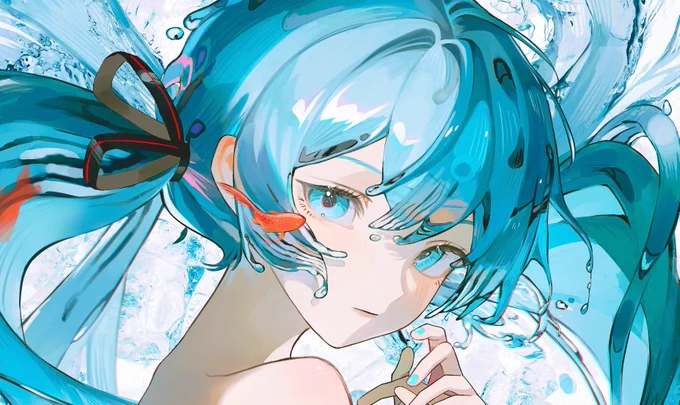 画質が悪すぎて、10時間かけて描いた髪が潰れちゃったので、顔だけアップ……