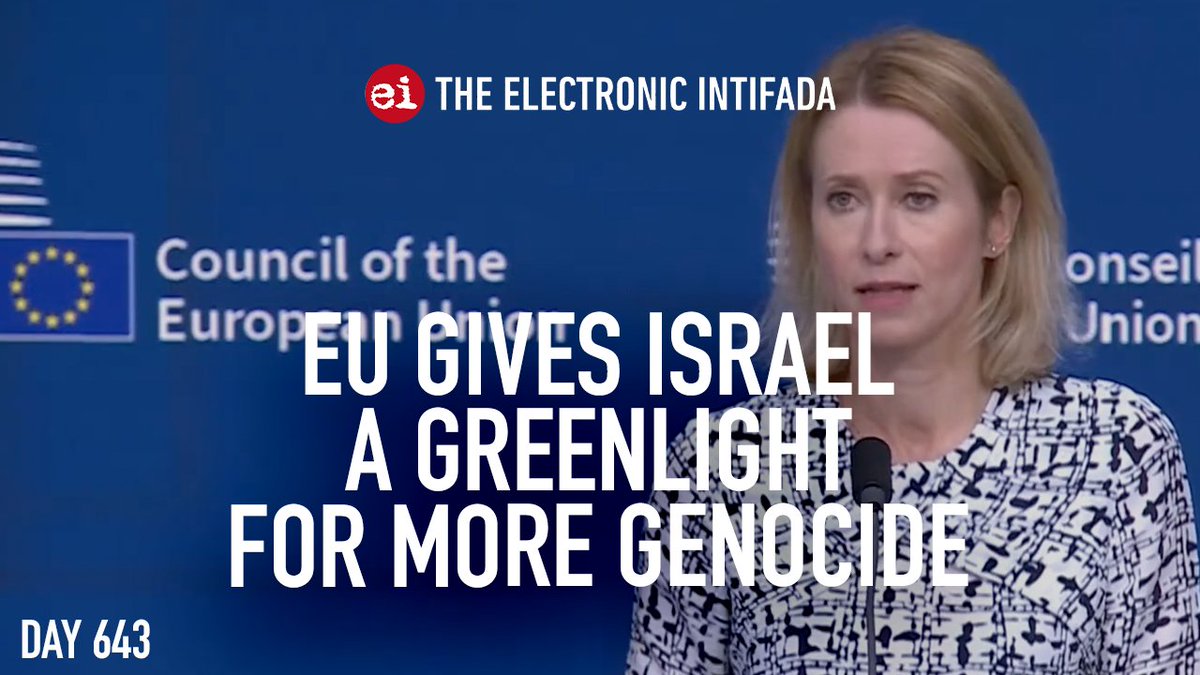 intifada's tweet image. EU gives Israel a greenlight for more genocide, with @DVCronin
YouTube: trib.al/VgAgRVp
Rumble: trib.al/i89tV5E
