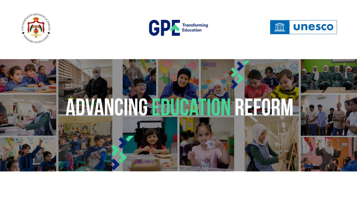UNESCO Amman Office, in partnership with the <a href="/edugovjo/">وزارة التربية والتعليم الأردنية</a>, is reinforcing education sector planning with additional GPE funding <a href="/GPforEducation/">Global Partnership for Education</a>, complementing the ongoing System Strengthening Partnership (SSP).
<a href="/CanEmbJordan/">Canada in Jordan</a> <a href="/ItalyinJordan/">Italy in Jordan</a> <a href="/AicsAmman/">AICS Amman</a> <a href="/SwissMFA/">Swiss MFA</a> <a href="/NorwayInJordan/">Norway in Jordan and Iraq</a>