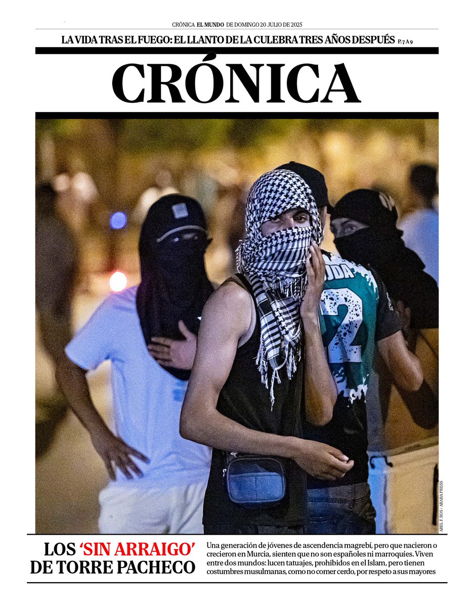 abelfros's tweet image. 🗞️ Los "Sin Arraigo" de #TorrePacheco; reportaje realizado junto a @AndrosLozano para #Cronica del diario @elmundoes
👇🏼elmundo.es/cronica/2025/0…
#fotoperiodismo #Desarraigados #RetratosDelDesarraigo #VidasMigrantes #MigraciónEnEspaña