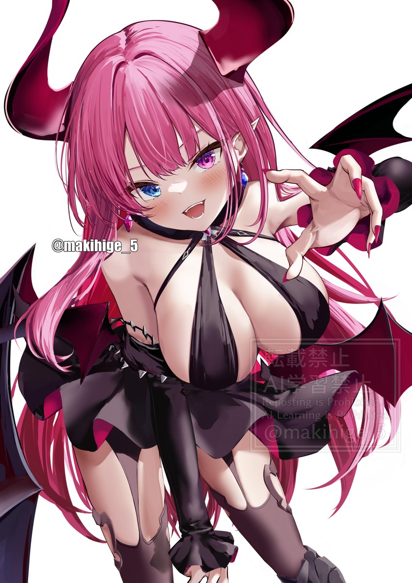 makihige_5's tweet image. メークレンブルクさんお迎え記念絵！
赤髪オッドアイ魔女っ娘という属性もりもりなところがとても良きですね！