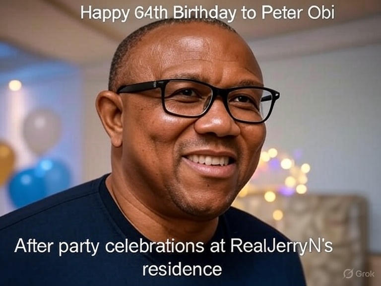 Real_JerryN's tweet image. Peter Obi birthday 🎂 after party at my residence today.
200k giveaway to 20 lucky people for Sunday lunch