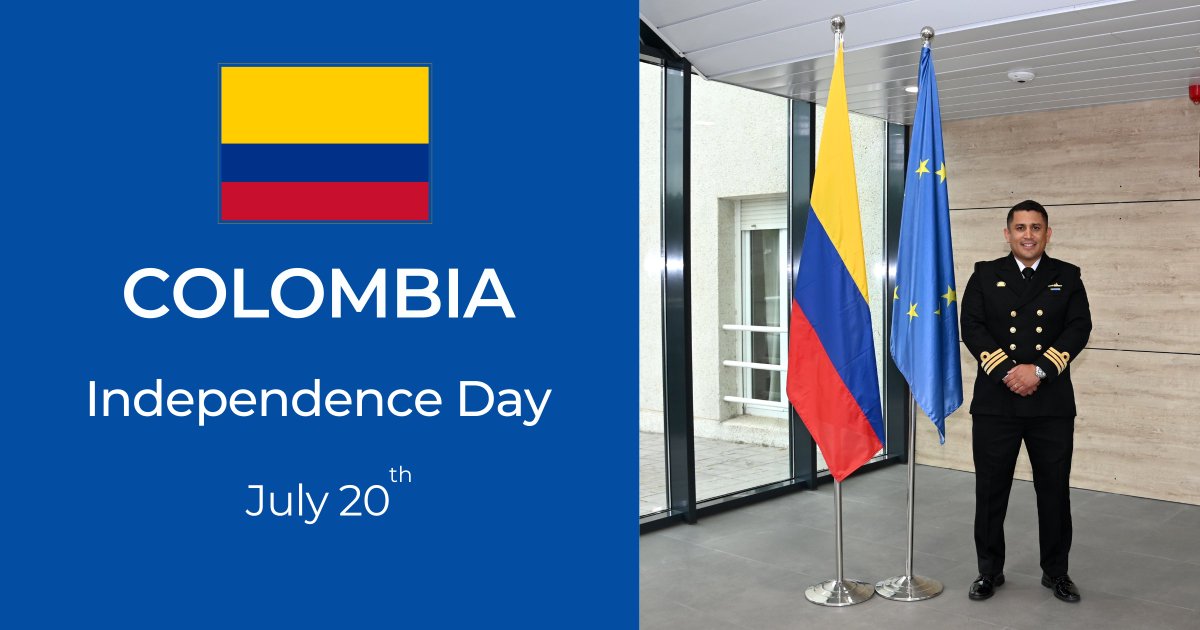 EUNAVFOR's tweet image. 🇪🇺 #OperationATALANTA wants to congratulate our crewmembers, friends, and colleagues from 🇨🇴 Colombia on their Independence Day.
@mindefensa @CancilleriaCol @UEenColombia
#GoFurtherTogether