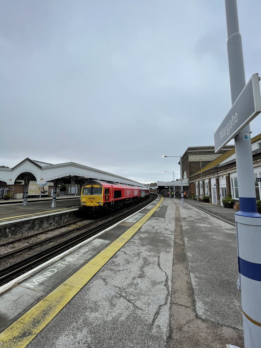 Dominic_Noades's tweet image. At @Se_Railway Margate today with @KentCRP1 for the @railway200 train!