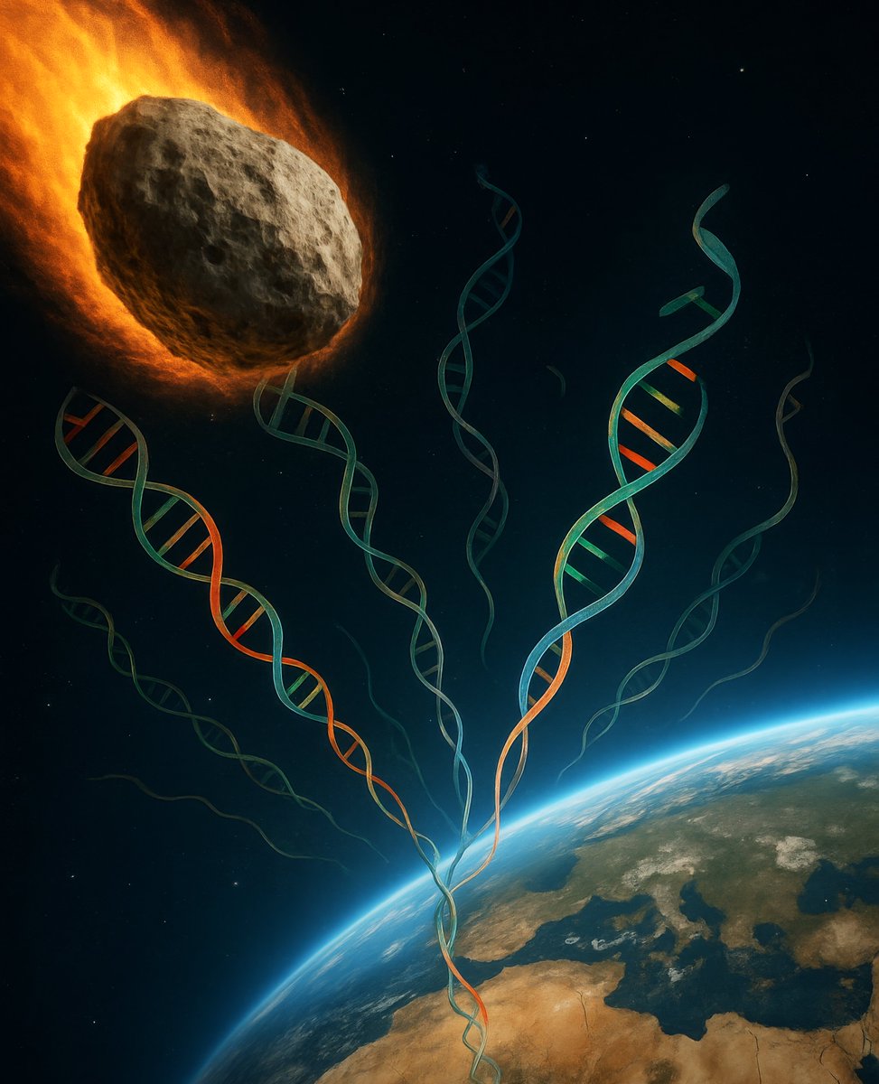 🚨: Scientists have now found all of the DNA and RNA bases in meteorites... This strengthens the theory that life on Earth came from space!