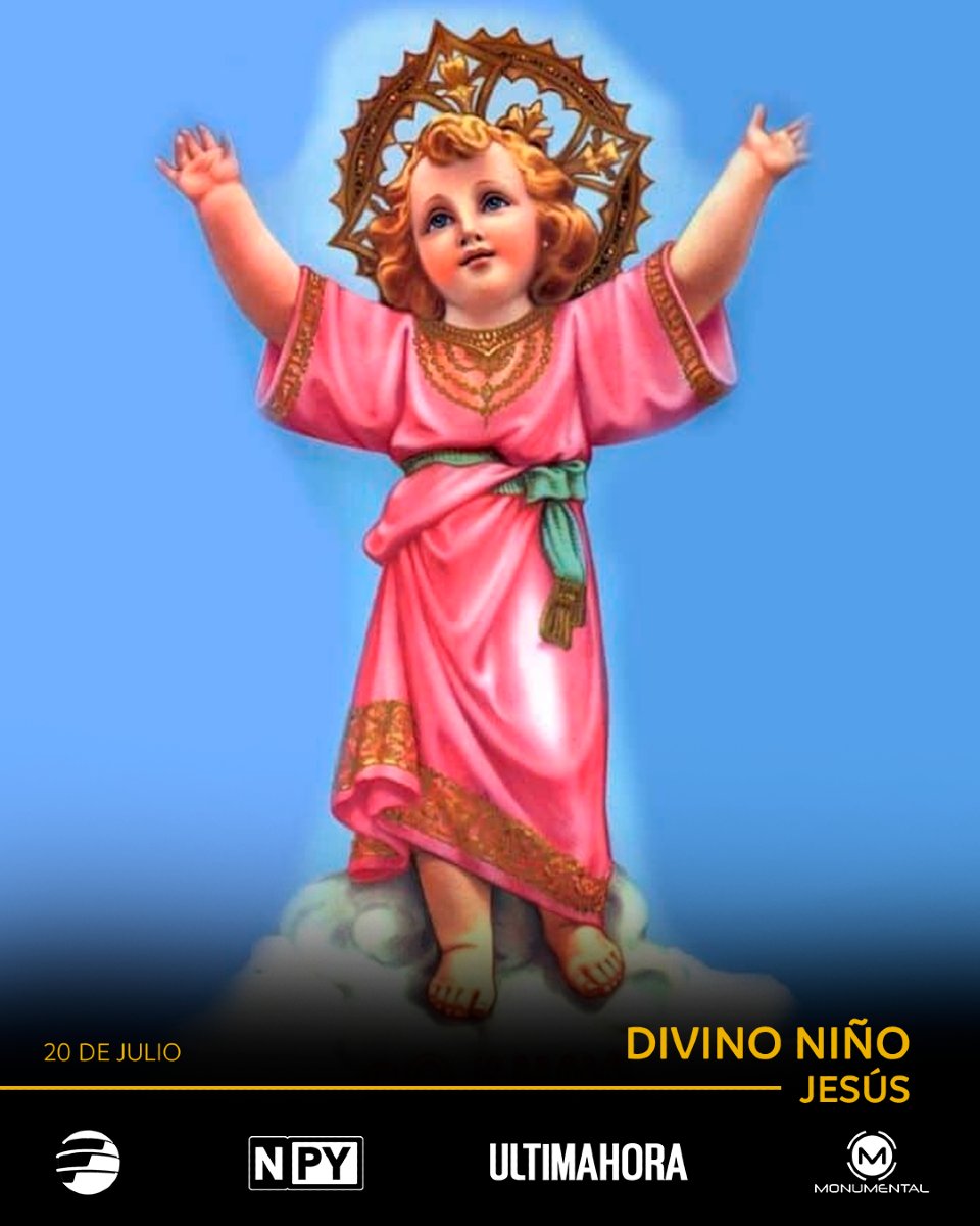 Telefuturo's tweet photo. 🙏 La devoción al Divino Niño Jesús es una práctica católica muy difundida, especialmente en América Latina, donde se le considera un intercesor poderoso y fuente de milagros. Esta devoción se originó en el barrio "20 de Julio" de Bogotá, Colombia, y se ha extendido por todo el mundo. Se le atribuyen numerosos favores, como curaciones, conversiones, soluciones a problemas económicos y familiares, entre otros. 

#TelefuturoPy #RevolucionandoJuntos✨