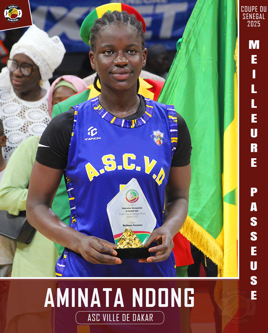 Basket_Senegal's tweet image. #coupedusenegal Dames🏀
🔶Meilleure Passeuse : Aminata Ndong (ASCVD)
🔶Meilleure Marqueuse : Ndeye Gnagna Wathie (ASCVD)
🔶Meilleure Rebondeuse : Maïmouna Diarra (ASCVD)
🔶 MVP : Ndeye Gnagna Wathie (ASCVD)
🔶 Fair-play : Laurence Sabine Diedhiou (DUC)
#basketsenegal #ascvd #duc