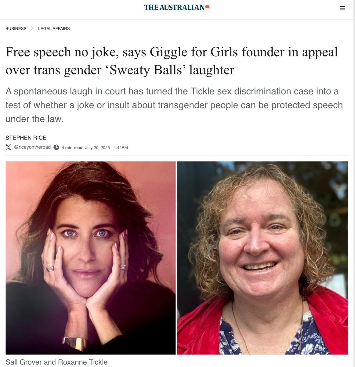 Gender ideology couldn’t get more ridiculous.

Australia: hold my sweaty balls candle.