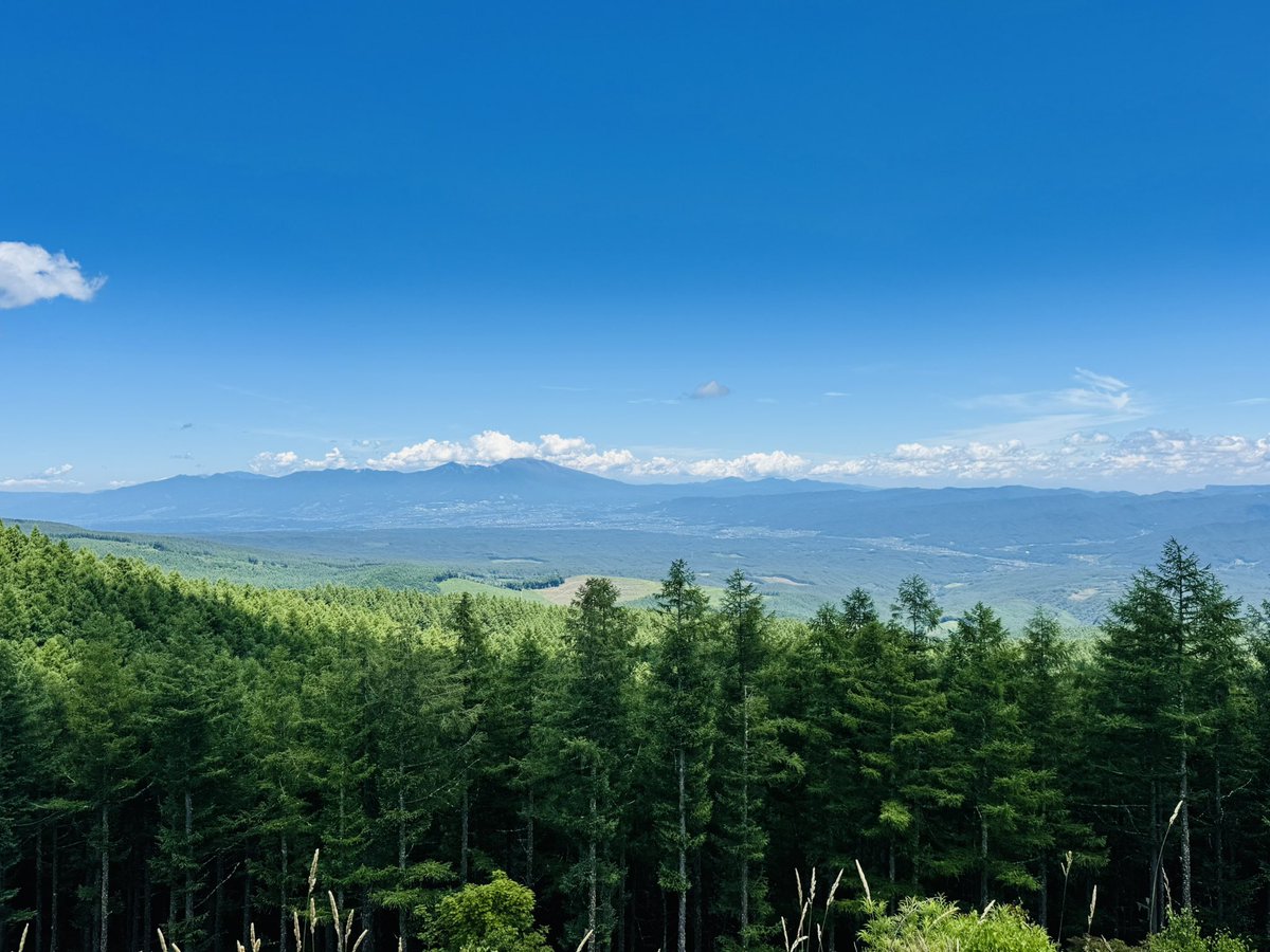 八千代高原から浅間山
天気もよく快適でした