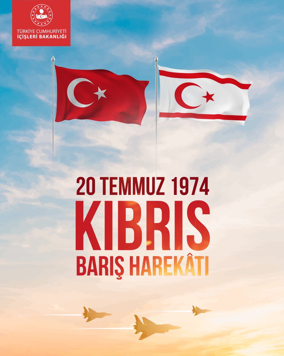Kıbrıs; tarihimizdir, geleceğimizdir, vazgeçilmezimizdir. Mehmetçiklerimizle, Mücahitlerimizle omuz omuza, sırt sırta vererek yazılan büyük bir kahramanlık destanıdır.

Kıbrıs Barış Harekatı’nın 51. yılında, Kıbrıs Türkü’nün Barış ve Özgürlük Bayramı’nı büyük bir sevinçle