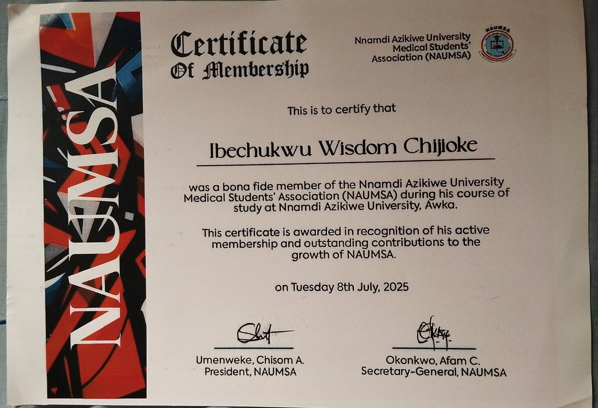 Ceejay (@cjay_wisdom) on Twitter photo I received this few weeks ago at the NAUMSA Final year send forth ceremony. It was an event I would say put so many things into perspective. From the Keynote speech to the Panel discussion.
Thank you NAUMSA!✨❤️ <a href="/OfficialNAUMSA/">Official NAUMSA</a> I received this few weeks ago at the NAUMSA Final year send forth ceremony. It was an event I would say put so many things into perspective. From the Keynote speech to the Panel discussion.
Thank you NAUMSA!✨❤️ <a href="/OfficialNAUMSA/">Official NAUMSA</a>