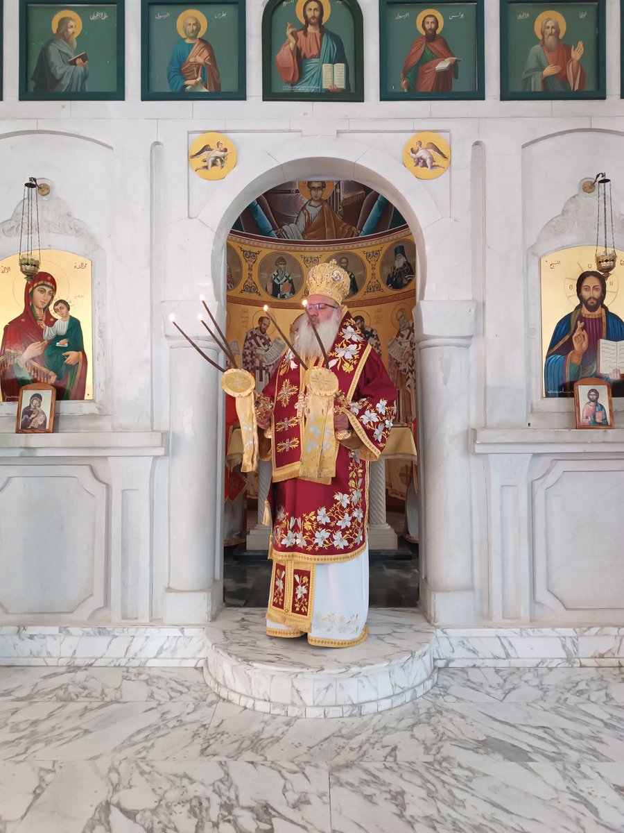 LebBlitz's tweet image. Sunday divine liturgy under the blessing of his Eminence Metropolitan Antonios Saad
Metropolitan of the Archdiocese of Bosra, Hauran, Jabal al Arab, and Golan for the Rum Orthodox.
May God protect the Christians of Suweida.