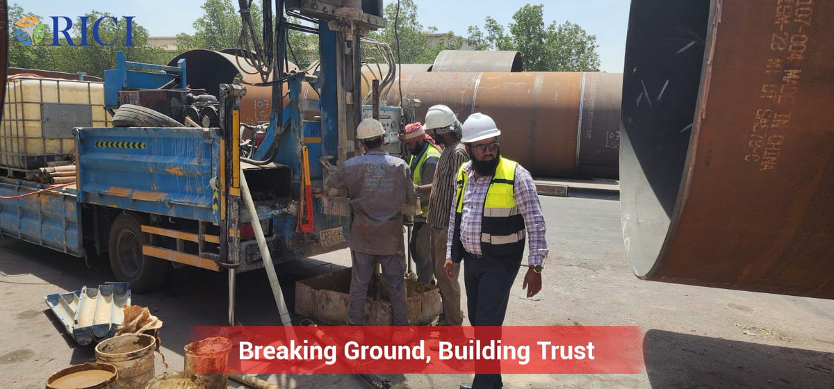 RICItc's tweet image. 🚧 RICI proudly completed its first geotechnical borehole testing for Celevend Bridge in Jubail — a milestone in delivering high-quality, sustainable infrastructure solutions.

#RICI #GeotechnicalTesting #Jubail #EngineeringExcellence #BoreholeTesting #Infrastructure