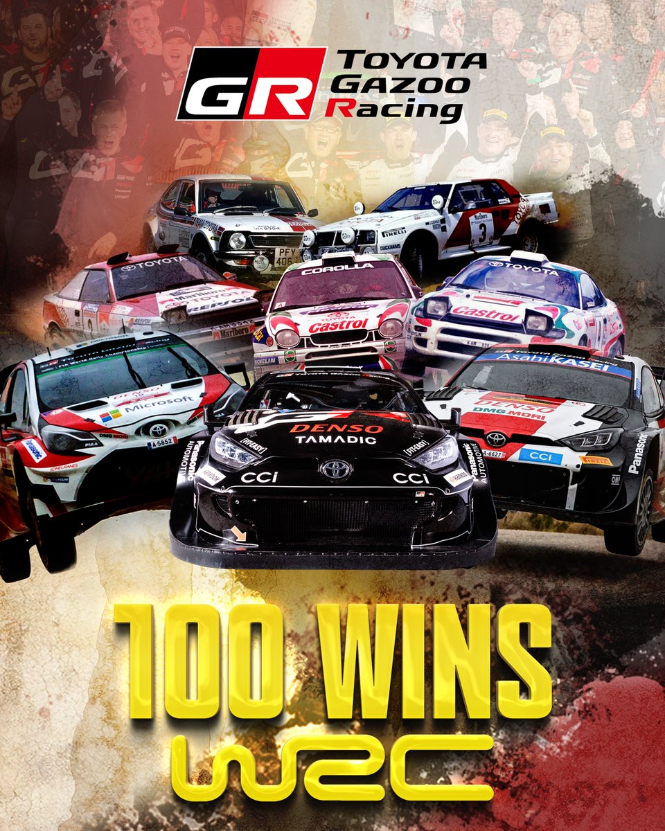 TGR_WRC's tweet image. Car #99 + P1 = 100 🎉
What a way to bring up a century of WRC wins for Toyota! 💯🙌
#ToyotaGAZOORacing #GRYaris #WRC #RallyEstonia 🇪🇪