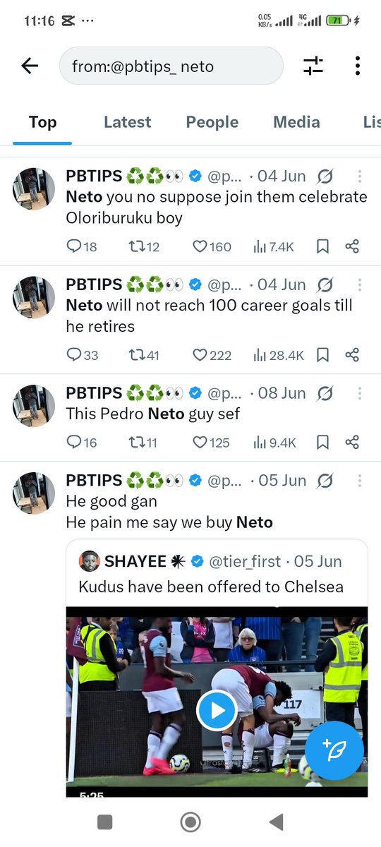 mpvkingy's tweet photo. @pbtips_ To be honest you shouldn't be a Chelsea fan, you roasted Pedro Neto, called him useless and worthless, blocked people that obviously knew better than you. I wonder how you feel about him now? 🤣🤣🤣 
Now you are famzing🤣 Be humble bro, you don't know it all https://t.co/hPK6MrNEjs