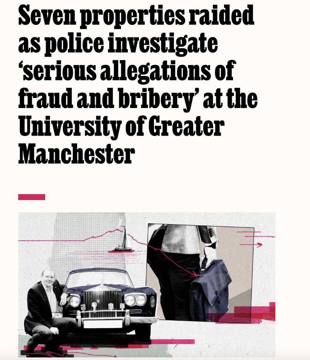 21percentgroup's tweet image. Scandal at University of Greater Manchester deepens
Search warrants are executed into alleged bribery & corruption
No oversight or scrutiny into behaviour of senior management at many universities
@dundeeuni, now @Uni_GreaterMcr, more to come
manchestermill.co.uk/university-bol…