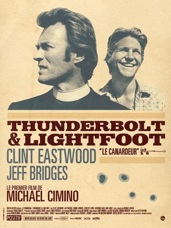 philippe_rouyer's tweet image. À 21h sur @ARTEfr «Le Canardeur» (1974) est le 1er long métrage de Michael Cimino. Il le réalise grâce à Clint Eastwood, qui incarne un braqueur fatigué face au fringant Jeff Bridges. Entre film de casse et road movie, le film brosse un portrait plein de nostalgie de l’Amérique