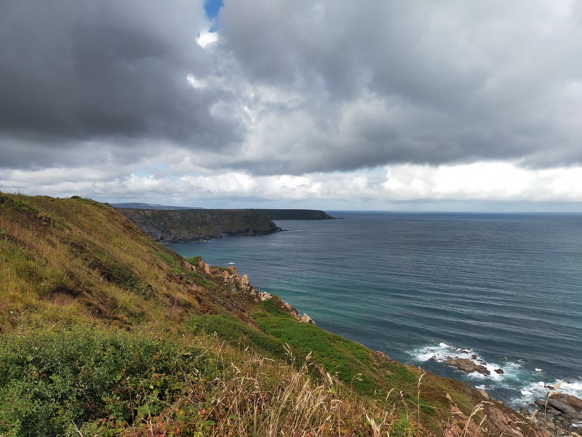 JanTrathen's tweet photo. Storm clouds gathering #Northcliffs #Kernow #LoveCornwall #Wellbeing https://t.co/Ze1IRj59Zu