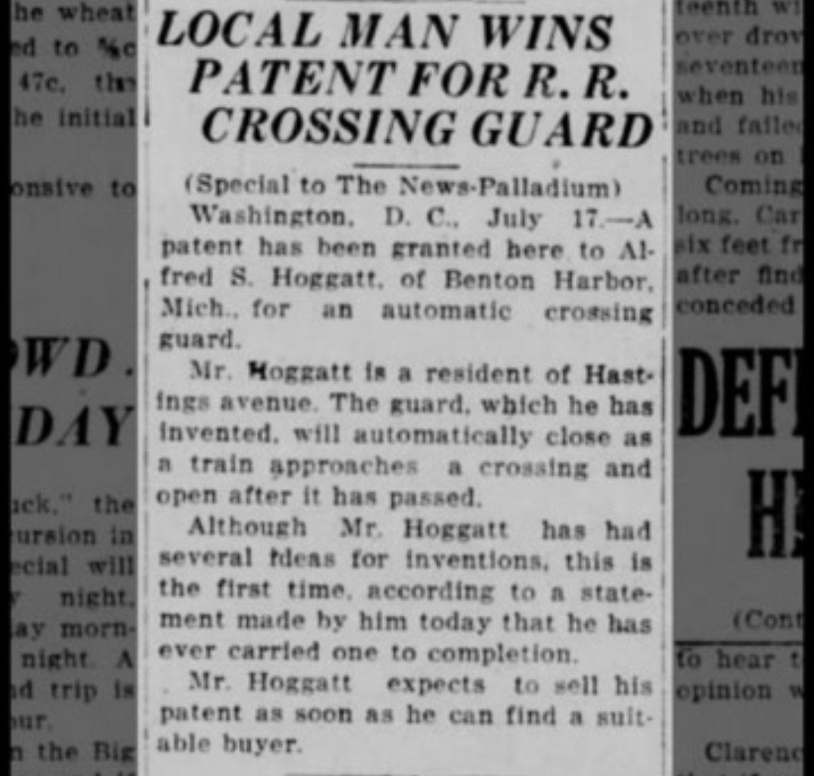 dwannb's tweet image. ** STOLEN **. My cousin whos knows more about my family history than me saw my tweet celebrating My Great Grandfather's invention of the automatic crossing guard told me he didnt sell his patten as reported in the benton harbor news paper. He said it was STOLEN. Ive only read…