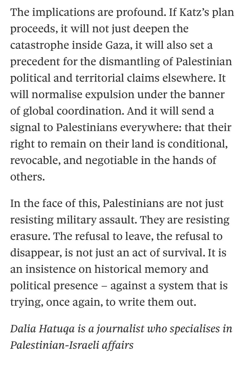 DaliaHatuqa's tweet image. For @ObserverUK, I wrote about the Israeli proposal to create a “humanitarian city” on the ruins of Rafah
shorturl.at/22Nxm