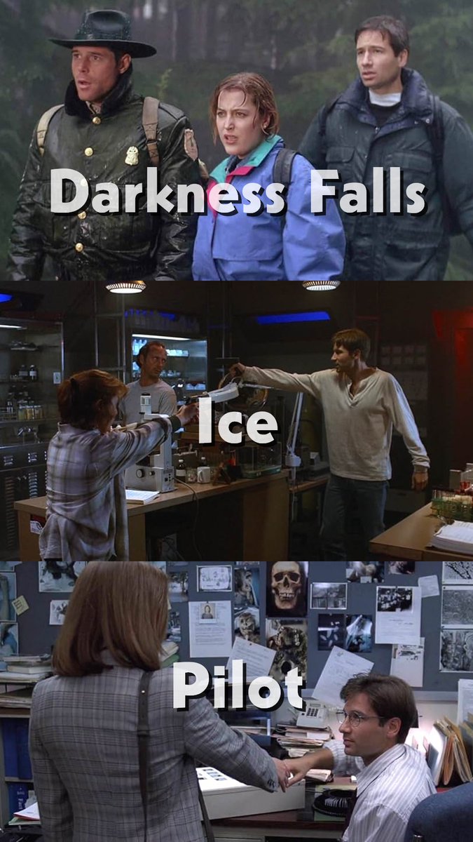 XFilesAesthetic's tweet image. My Top 3 episodes from Season 1 of The X-Files?
🔦 Darkness Falls
🧊 Ice
👽 Pilot
What’s your Top 3 from Season 1?