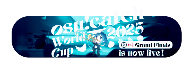 osugame's tweet image. it is time for the GRAND FINALS of the osu!catch World Cup 2025! 
to kick things off, United States and Finland will face off in the last match of the Losers Bracket, with the winner taking on Argentina for the gold!
join us and follow it all LIVE! twitch.tv/osulive