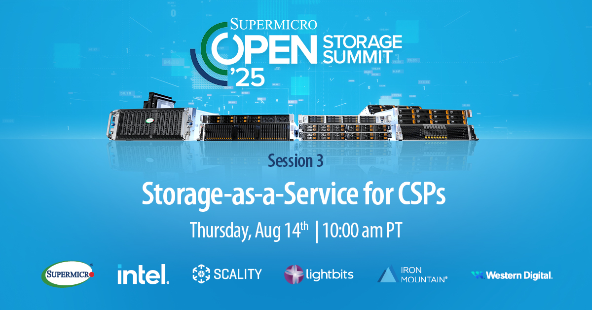 LightbitsLabs's tweet image. Open Storage Summit 2025
Storage-as-a-Service for CSPs
Register now: ow.ly/2h8T50WrUuT
#OpenStorageSummit #StorageAsAService #CloudServiceProviders #TechEvents #CSPs