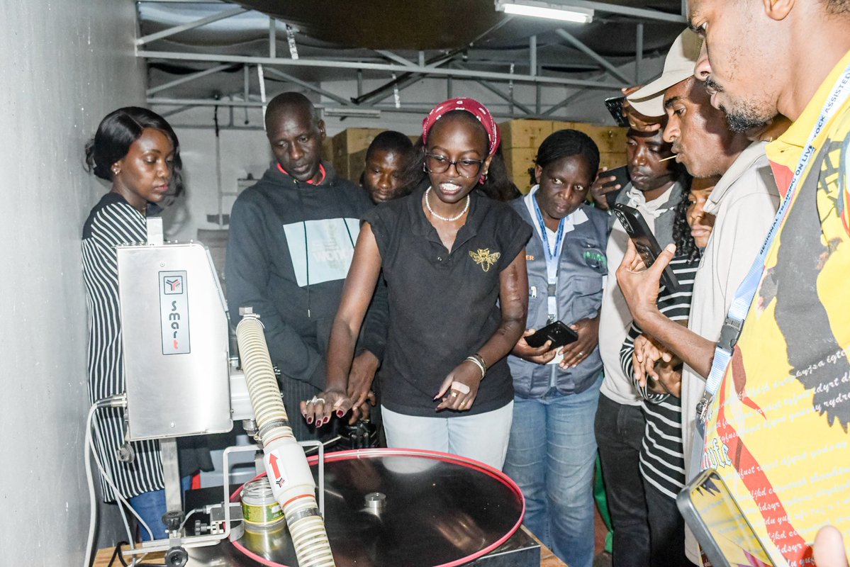 chuka__uni's tweet image. The seventh day of the training featured a hands-on learning experience with a field visit to Kibari Bee and Aqua Farm. Participants explored the integrated farming systems where both beekeeping and aquaculture thrive side by side.
At the farm, trainees were taken through the…