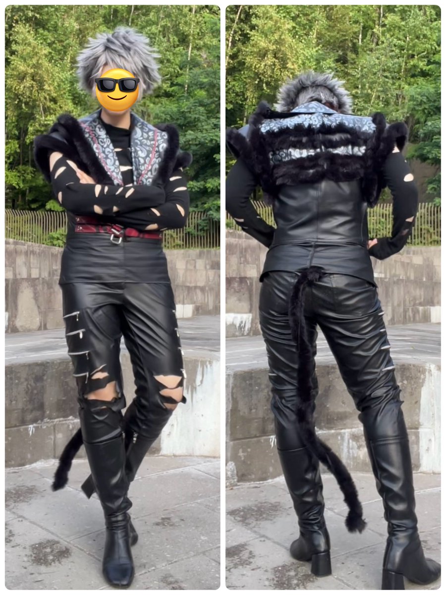 ブラックパンサ〜衣装！
自己解釈で全身レザー！
真夏にやるのはアホ！楽しい！