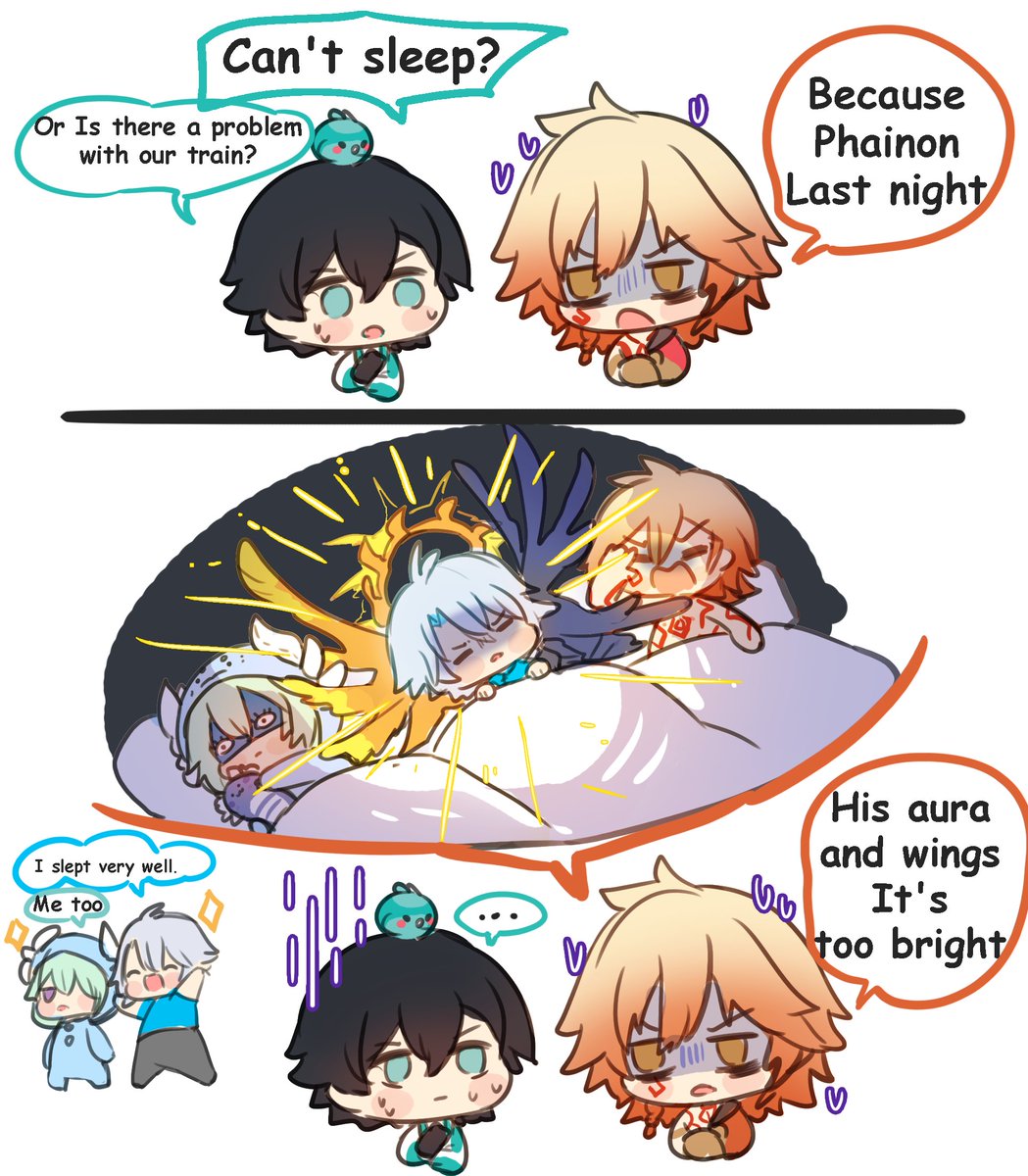 pun_rii's tweet image. 😅 He can't control it.
#hsrcreators #honkaistarrail #phainon #Mydei #danheng #Anaxa #xiao
