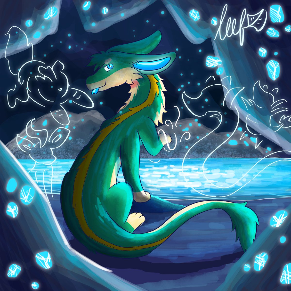 Somerandomguyn2's tweet image. a nice shapeshifter in a cave. What will she turn into today?
Attack for artfight.net/~aquavolts
#artfight #digitalart #crystal #furryart